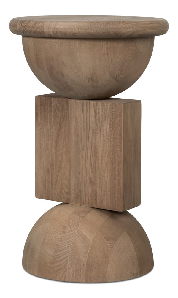 Sarreid Romeo Side Tables Set Of 3 - Stylish Natural Washed Finish In Reclaimed Elm For Modern Spaces Natural  54138