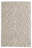 Unique Loom Outdoor Safari Tsavo Machine Made Animal Print Rug Gray, Ivory 5' 3" x 8' 0"