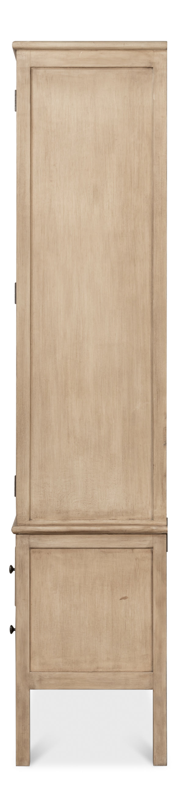 Sarreid Cecile Bookcase Beige - Elegant Bone White Finish With Reclaimed Pine For Stylish Home Storage Beige  54142