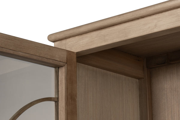 Sarreid Cecile Bookcase Beige - Elegant Bone White Finish With Reclaimed Pine For Stylish Home Storage Beige  54142