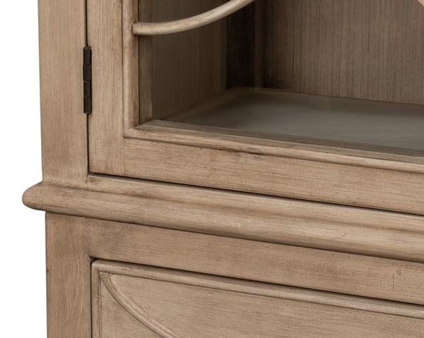 Sarreid Cecile Bookcase Beige - Elegant Bone White Finish With Reclaimed Pine For Stylish Home Storage Beige  54142