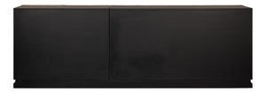 Sarreid Nadir Sideboard: Stylish Brushed Black Finish With Grey Doors - Reclaimed Pine & Birch Elegance Multicolor  54143