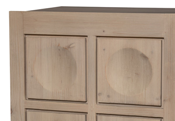 Sarreid Nadir Sideboard: Stylish Brushed Black Finish With Grey Doors - Reclaimed Pine & Birch Elegance Multicolor  54143