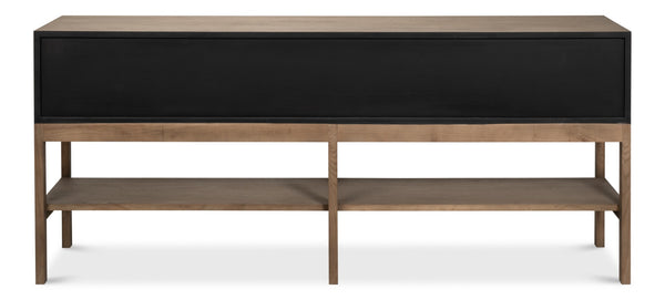 Sarreid Adler Console Table - Light Natural Wash Finish In New Elm - Stylish Storage & Contemporary Design Natural  54144