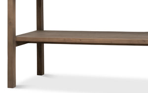 Sarreid Adler Console Table - Light Natural Wash Finish In New Elm - Stylish Storage & Contemporary Design Natural  54144