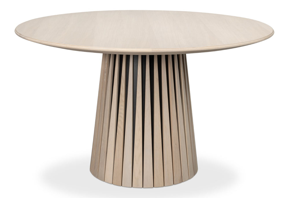 Sarreid Clark Dining Table Grey - Elegant Oak Design With Brushed Light Grey Finish For Modern Dining Spaces Grey  54146