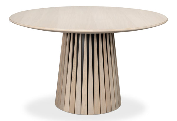 Sarreid Clark Dining Table Grey - Elegant Oak Design With Brushed Light Grey Finish For Modern Dining Spaces Grey  54146