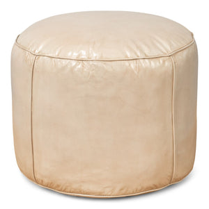 Sarreid Soccerball Stool Taupe Leather - Stylish & Unique Sports-themed Seating For Home Or Office Decor Beige  54154