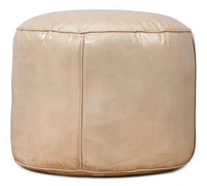 Sarreid Soccerball Stool Taupe Leather - Stylish & Unique Sports-themed Seating For Home Or Office Decor Beige  54154