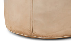 Sarreid Soccerball Stool Taupe Leather - Stylish & Unique Sports-themed Seating For Home Or Office Decor Beige  54154
