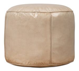 Sarreid Soccerball Stool Taupe Leather - Stylish & Unique Sports-themed Seating For Home Or Office Decor Beige  54154