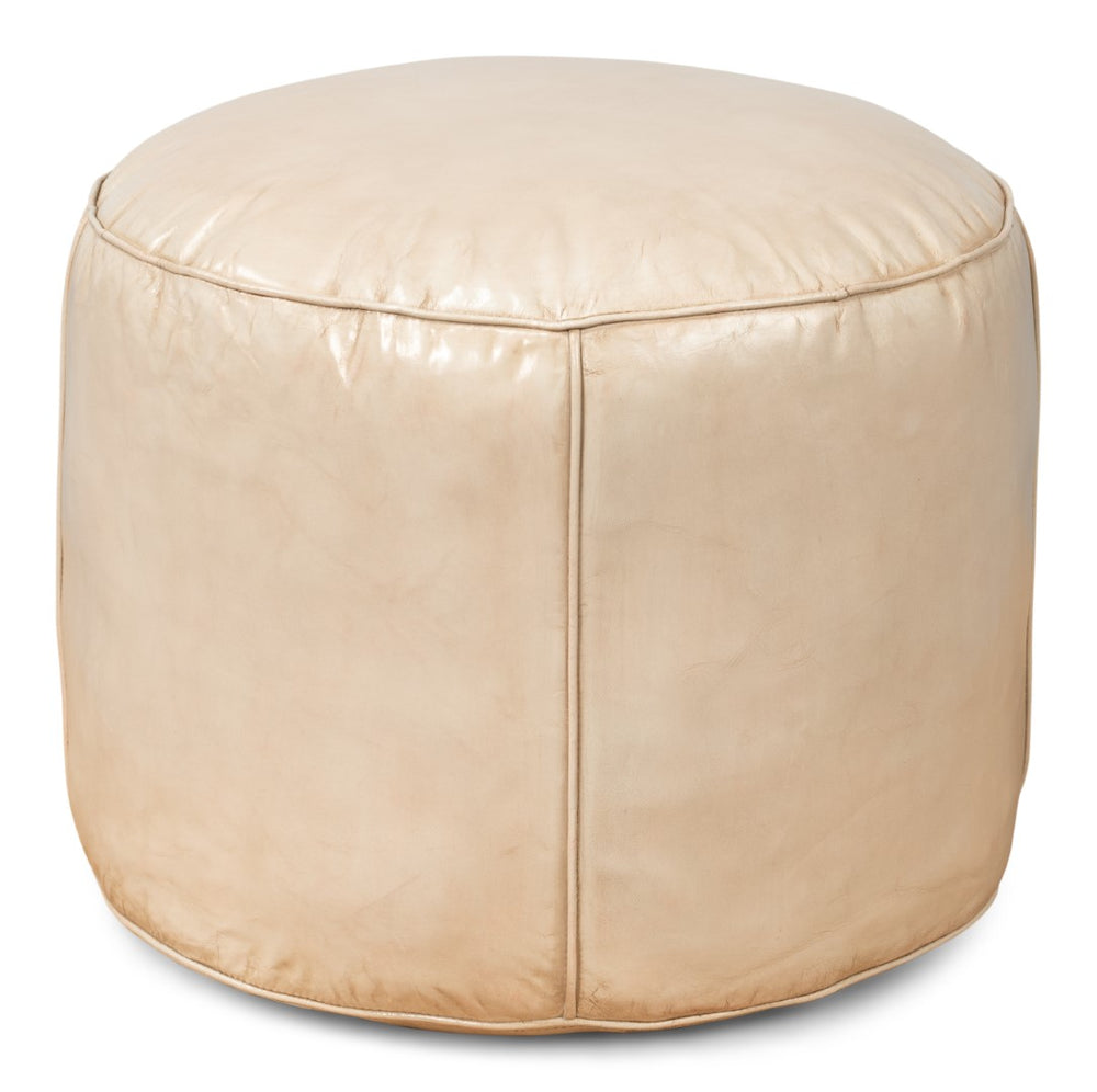 Sarreid Soccerball Stool Taupe Leather - Stylish & Unique Sports-themed Seating For Home Or Office Decor Beige  54154