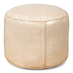 Sarreid Soccerball Stool Taupe Leather - Stylish & Unique Sports-themed Seating For Home Or Office Decor Beige  54154