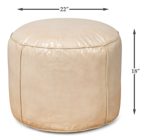 Sarreid Soccerball Stool Taupe Leather - Stylish & Unique Sports-themed Seating For Home Or Office Decor Beige  54154