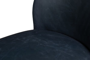 Sarreid Jefferson Distilled Leather Dining Chair Set Of 2 - Stylish Oak Wood Frame For Modern Elegance Blue  54156