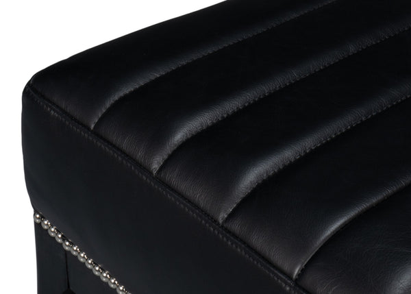 Sarreid Agave Leather Slipper Chair In Onyx Black - Stylish Comfort For Modern Living Spaces, Chic Design Black  54158