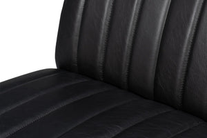 Sarreid Agave Leather Slipper Chair In Onyx Black - Stylish Comfort For Modern Living Spaces, Chic Design Black  54158