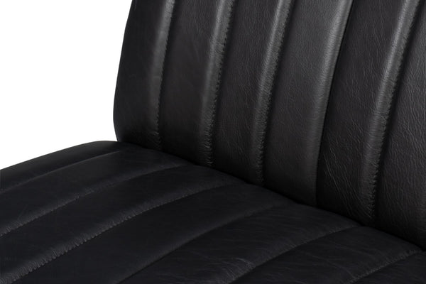 Sarreid Agave Leather Slipper Chair In Onyx Black - Stylish Comfort For Modern Living Spaces, Chic Design Black  54158