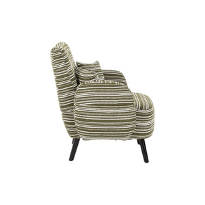 English Elm Modern tufted two-seater sofa with boucle upholstery, tapered legs, storage pockets and plush comfort for small spaces and offices Olive Green W395P376589