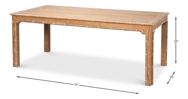 Sarreid Brighton Dining Table - Elegant Oak Wood Design For Modern Dining Rooms - Stylish & Durable Furniture Brown  54163