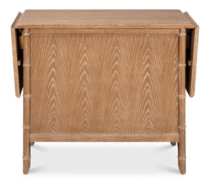 Sarreid Brighton Cabinet - Elegant Oak Wood Storage Solution For Home, Office, Or Living Room Décor Upgrade Brown  54164