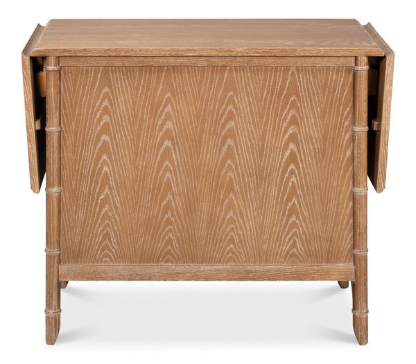 Sarreid Brighton Cabinet - Elegant Oak Wood Storage Solution For Home, Office, Or Living Room Décor Upgrade Brown  54164