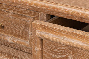 Sarreid Brighton Cabinet - Elegant Oak Wood Storage Solution For Home, Office, Or Living Room Décor Upgrade Brown  54164