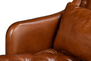 Sarreid Benton Distilled Leather Chair In Rich Havana Brown - Comfort And Style For Your Living Space! Brown  54167