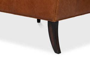 Sarreid Benton Distilled Leather Chair In Rich Havana Brown - Comfort And Style For Your Living Space! Brown  54167