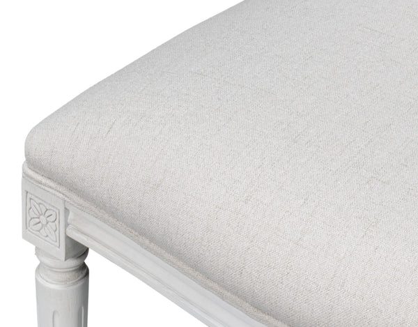 Sarreid Oval Side Chair Set Of 2 - Elegant Cortina Finish With Performance Cream Upholstery For Comfort White  54174