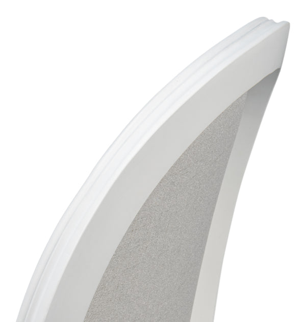 Sarreid Oval Side Chair Set Of 2 - Elegant Cortina Finish With Performance Cream Upholstery For Comfort White  54174