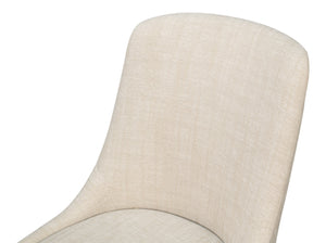 Sarreid Emilio Dining Chair Grey - Elegant 100% Polyester Upholstery With Sturdy Oak Frame & Dark Finish Grey  54175