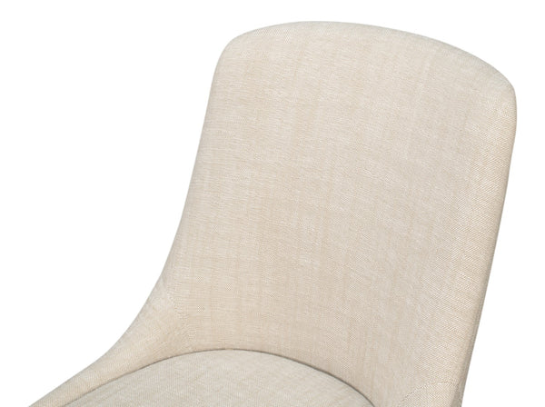 Sarreid Emilio Dining Chair Grey - Elegant 100% Polyester Upholstery With Sturdy Oak Frame & Dark Finish Grey  54175