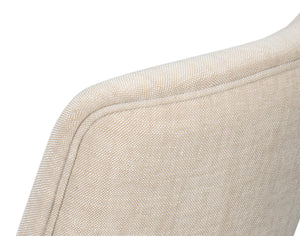 Sarreid Emilio Dining Chair Grey - Elegant 100% Polyester Upholstery With Sturdy Oak Frame & Dark Finish Grey  54175