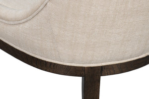 Sarreid Emilio Dining Chair Grey - Elegant 100% Polyester Upholstery With Sturdy Oak Frame & Dark Finish Grey  54175