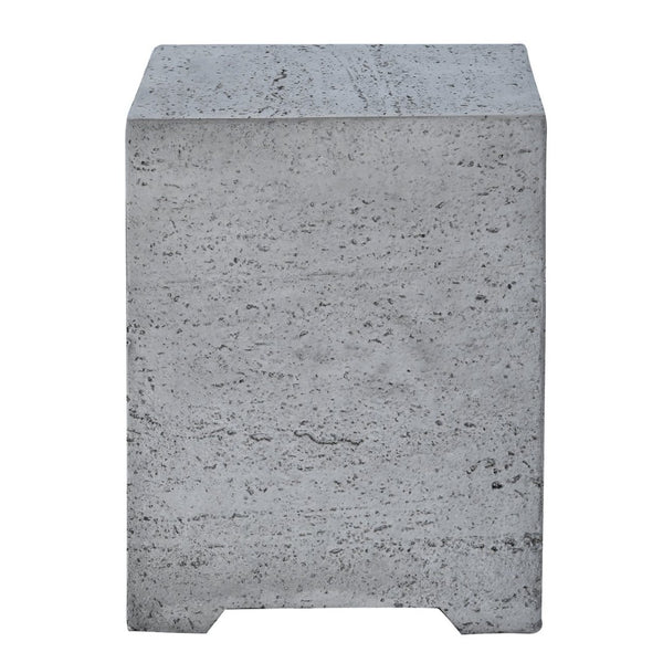 English Elm U_style Rectangular Outdoor Propane Fire Pit Mgo Set with Tank Cover Table Grey WY000498AAE