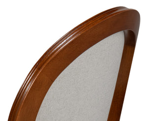 Sarreid Hugo Oval Side Chair Set Of 2 - Elegant Old World Walnut With Performance Cream For Luxurious Comfort Brown  54178