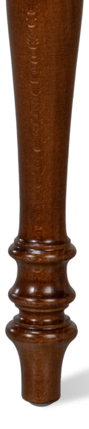 Sarreid Camile Leather Side Chair Set Of 2 - Stylish Brown Sierra Leather With Old World Walnut Finish Brown  54179