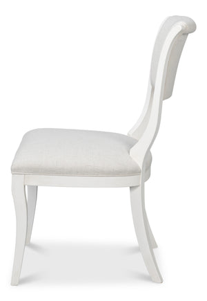 Sarreid Trophy Elegant Cream Side Chair Set Of 2 - Stylish Cortina Finish For Modern Home Decor Upgrade Ivory  54181