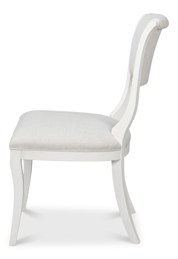 Sarreid Trophy Elegant Cream Side Chair Set Of 2 - Stylish Cortina Finish For Modern Home Decor Upgrade Ivory  54181