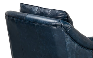 Sarreid Vandike Arm Chair In Chateau Blue With Elegant Gold Nailhead Trim – Stylish Comfort For Your Home Blue  54194