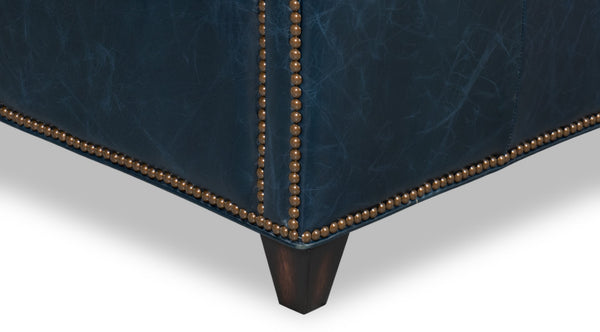 Sarreid Vandike Arm Chair In Chateau Blue With Elegant Gold Nailhead Trim – Stylish Comfort For Your Home Blue  54194