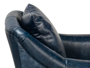 Sarreid Vandike Arm Chair In Chateau Blue With Elegant Gold Nailhead Trim – Stylish Comfort For Your Home Blue  54194