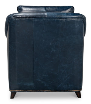 Sarreid Vandike Arm Chair In Chateau Blue With Elegant Gold Nailhead Trim – Stylish Comfort For Your Home Blue  54194