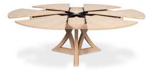 Sarreid Casual Jupe Dining Table In Bleached Oak - Elegant & Sturdy Solid Oak Design For Modern Spaces Natural  54196-bo