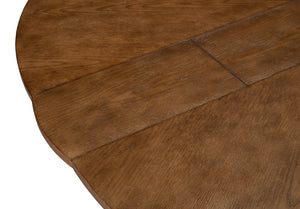 Sarreid Casual Jupe Dining Table In Light Mink Finish - Elegant Solid Oak & Veneers For Stylish Dining Brown  54196-lm