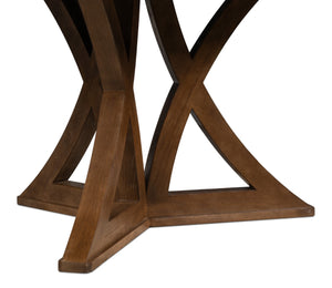Sarreid Casual Jupe Dining Table In Light Mink Finish - Elegant Solid Oak & Veneers For Stylish Dining Brown  54196-lm