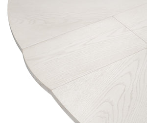 Sarreid Casual Jupe Dining Table - Elegant White Solid Oak & Veneers For Modern Dining Experiences White  54196-ww