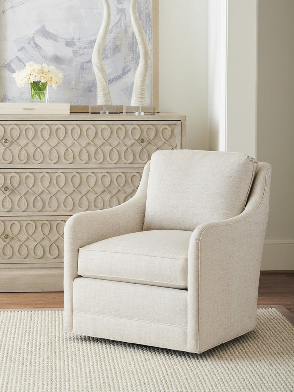 Lexington Barclay Butera Glennhaven Swivel Chair - Luxurious Upholstered Comfort With Ultra Down Seat And Elegant Design   5419-11sw-40