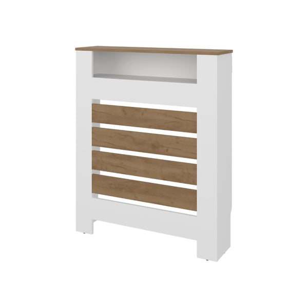 English Elm Natural Oak Two-tone Radiator Cover with Concealed Storage for Modern Interiors B062P357533